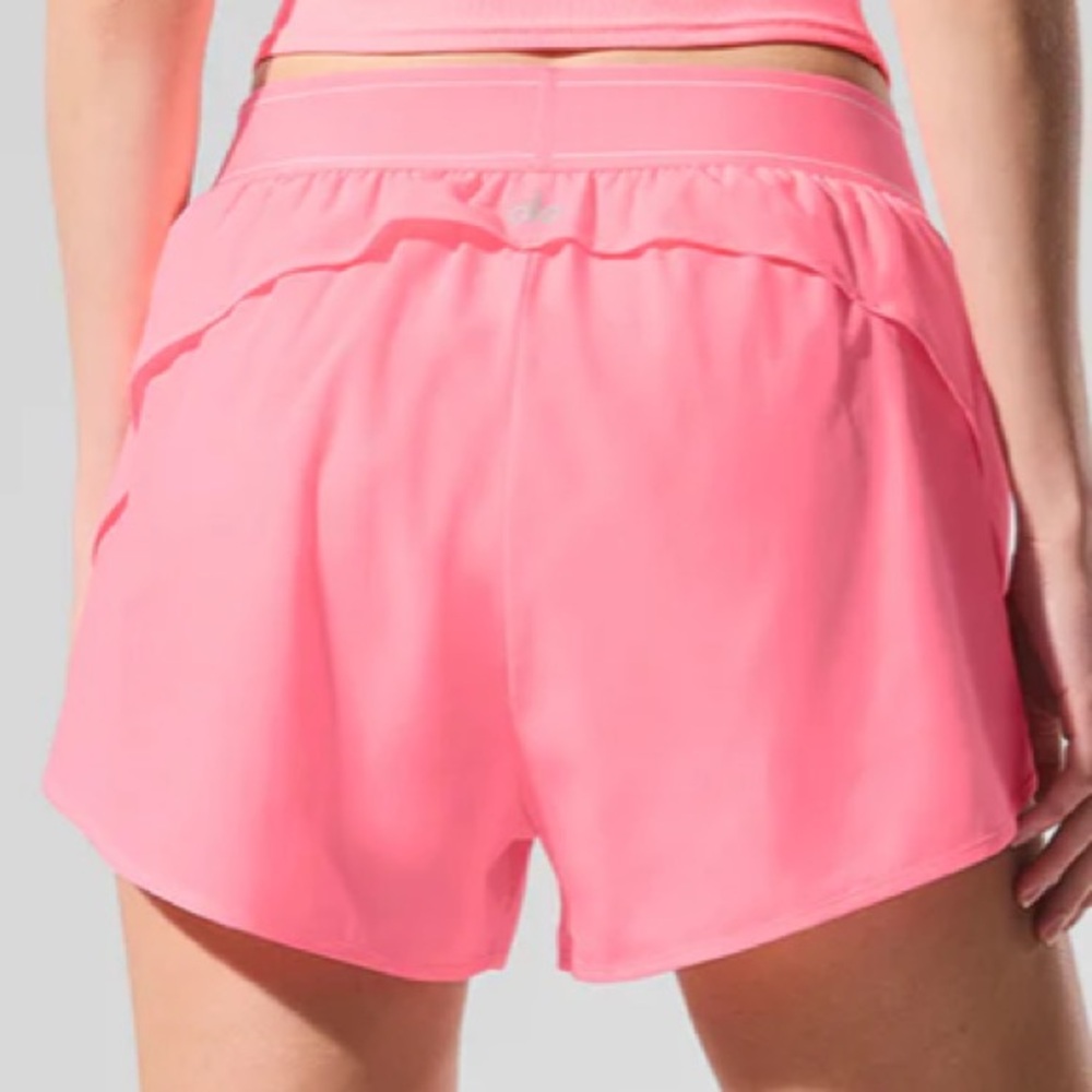ALO Yoga Neon Bubblegum Pink Match Point Shorts NWT XS - Picture 7 of 9